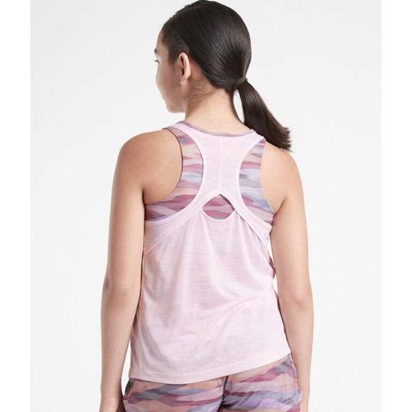 ATHLETA GIRL Double the Fun Tank, Pink and Purple Camo,‎  SZ XXL 16 - Picture 2 of 7